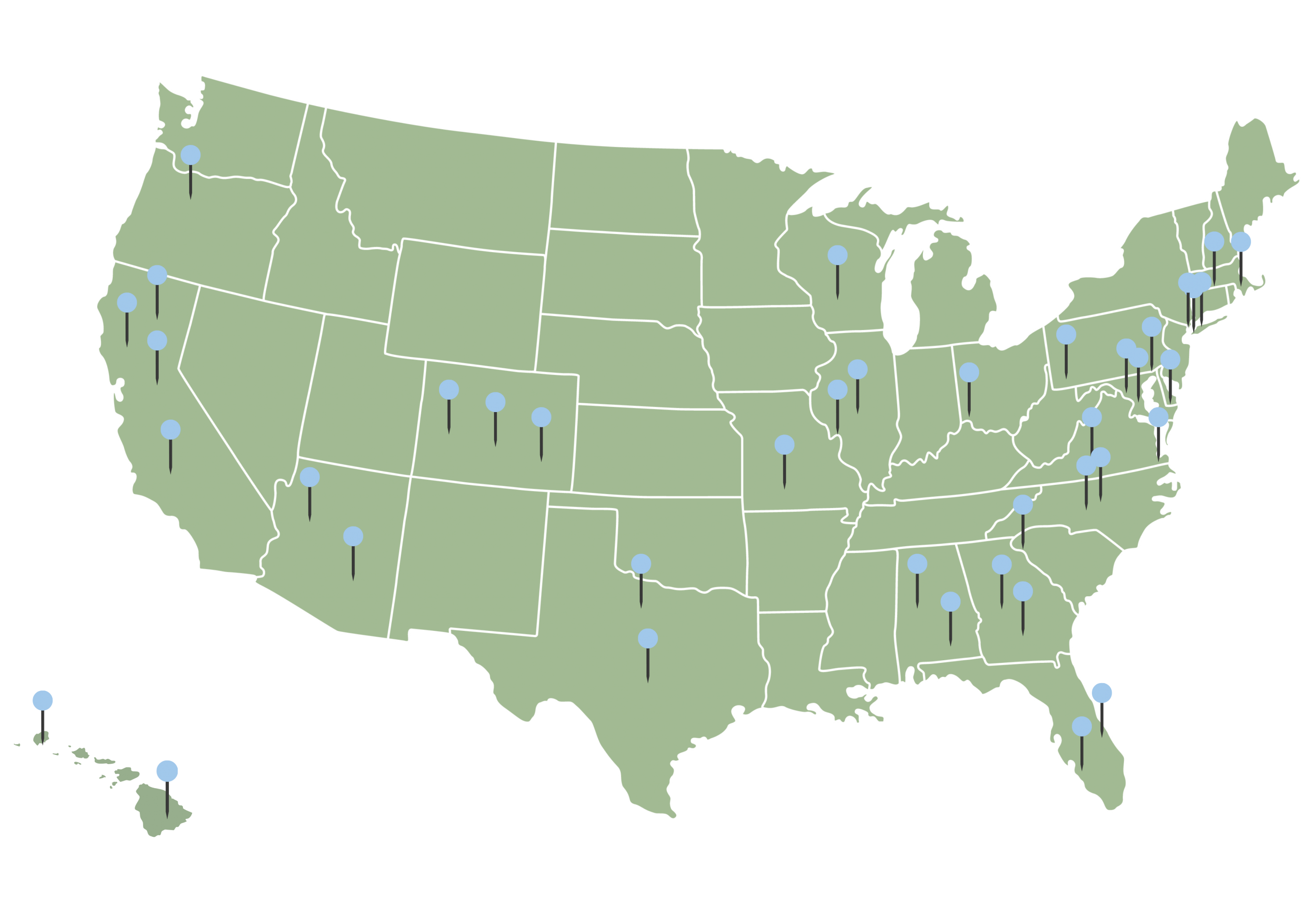 USA map locations