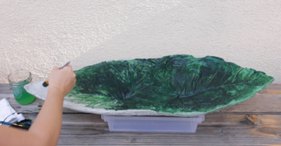 Colocasia Leaf Bird Bath step 9