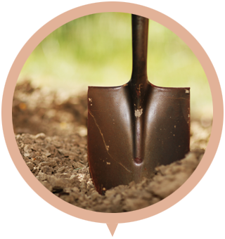 shovel and soil
