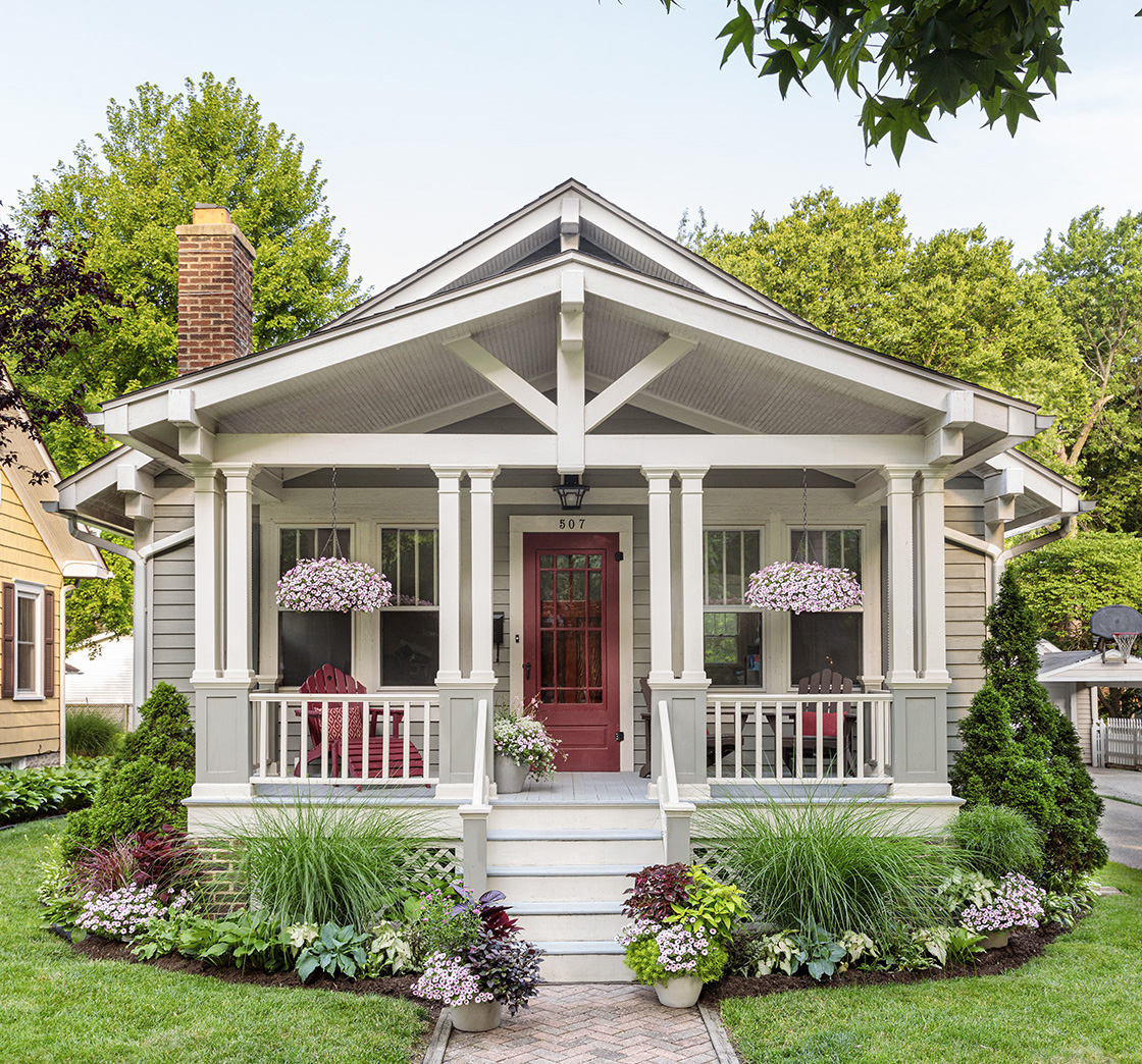 Curb appeal with flowers