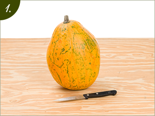 creating pumpkin vase step 1