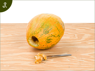 creating pumpkin vase step 3
