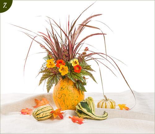 creating pumpkin vase step 1